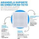 Arandela Suporte Quadrado De Embutir No Teto Gesso Compatível