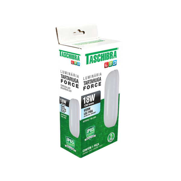 Arandela Tartaruga De Led Taschibra Force 18w Ip65 Branca Biv