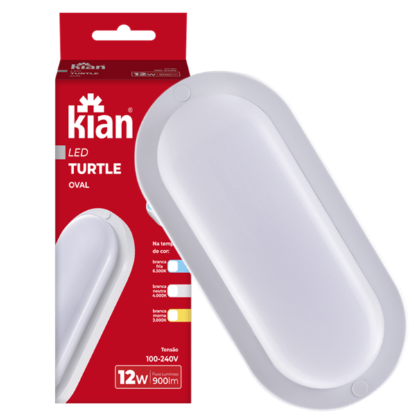 Arandela Tartaruga Led Branca Ip65 12w Branco Neutro 4000k