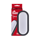 Arandela Tartaruga Led Preta Ip65 12w Branco Neutro 4000k