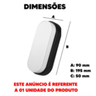 Arandela Tartaruga Led Preta Ip65 20w Branco Quente 3000k