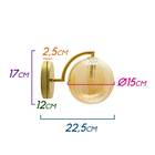 Arandela Tati Globo Vidro Ambar 15cm Starlux Zr060 St1959