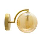 Arandela Tati Globo Vidro Ambar Starlux Zr060 + Led G9 3000k