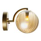 Arandela Tati Globo Vidro Ambar Starlux Zr060 + Led G9 3000k