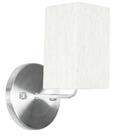 Arandela Touch De Cupula Quadrada Linho Claro