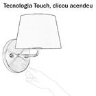 Arandela Touch De Cupula Tradicional Bege