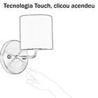 Arandela Touch New Cobre De Cupula Cilíndrica Branco