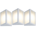 Arandela Triangular Branco Kit Com 3