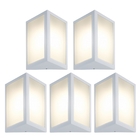 Arandela Triangular Branco Kit Com 5