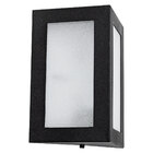 Arandela triangular em alumínio E27 Preta + Lâmpada LED 12W 6