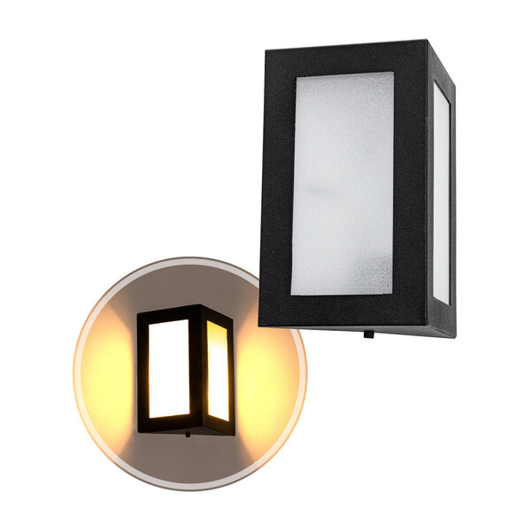 Arandela triângular em alumínio E27 preta st532