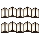 Arandela Triangular Marrom Kit Com 10