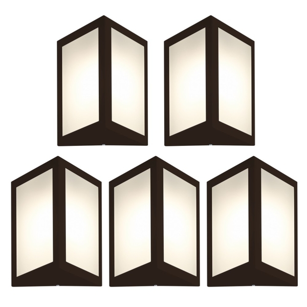 Arandela Triangular Marrom Kit Com 5