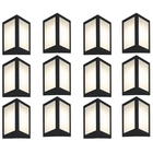 Arandela Triangular Preto Kit Com 12