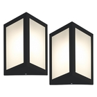 Arandela Triangular Preto Kit Com 2