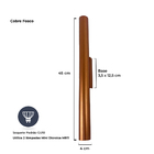 Arandela Tubo Cilindro Alumínio Cobre 40cm  + Lâmpada Led Bra