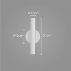 Arandela Tubo Cilindro Branca 30cm 2 Fachos P/ 2 Led Mr11 St2