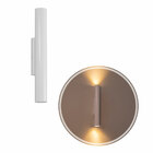 Arandela Tubo Cilindro Branca 30cm 2 Fachos P/ 2 Led Mr11 St2