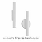 Arandela Tubo Cilindro Branca 30cm 2 Fachos P/ 2 Led Mr11 St2