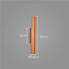 Arandela Tubo Cilindro Cobre 30cm 2 Fachos P/ 2 Led Mr11 St27