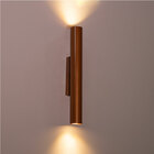 Arandela Tubo Cilindro Cobre 30cm 2 Fachos P/ 2 Led Mr11 St27