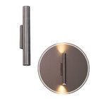 Arandela Tubo Cilindro Escovado 30cm 2 Fachos + 2 Led Mr11 Br