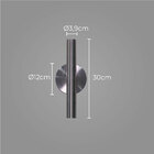 Arandela Tubo Cilindro Escovado 30cm 2 Fachos P/ 2 Led Mr11 S