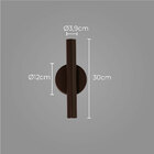 Arandela Tubo Cilindro Marrom 30cm 2 Fachos P/ 2 Led Mr11 St2