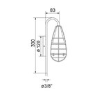 Arandela Vintage Grade Preta 5509 Volare Preta