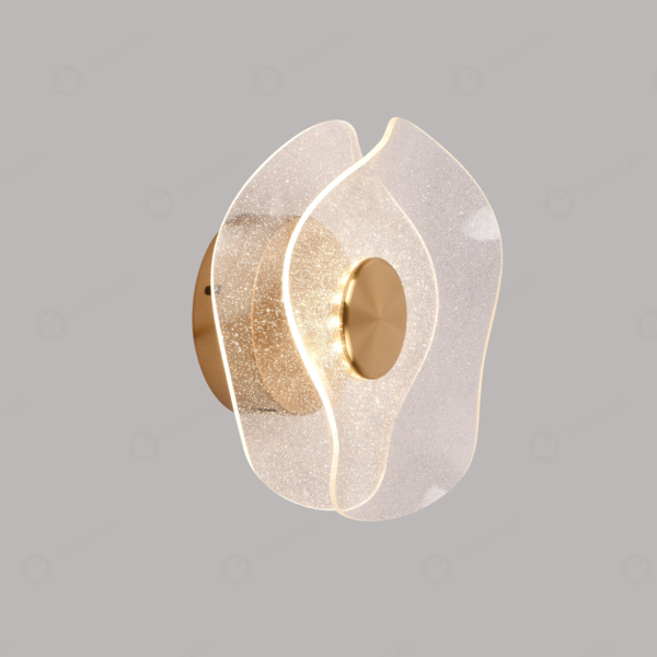 Arandela Waves Dourada 20cm Ip20 Led 3w 3 Em 1 Bivolt