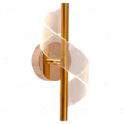 Arandela Waves Dourada 28cm Ip20 Led 2w 3 Em 1 Bivolt