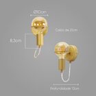 Arandela Zeki Zr143-gd Starlux + Filamento Led G95 4w St2635