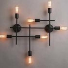 Arandelaslim  Moderna Industrial 7 Lâmpadas _ Preta