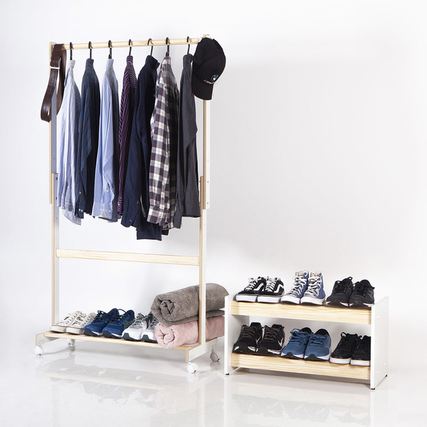 Arara Armário Closet Para Roupas E Sapateira Entrada Pinus