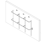 Arara Cabideiro Aramado Trilho Parede Closet Loja  Br 2,80 M