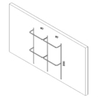 Arara Cabideiro Aramado Trilho Parede Closet Loja BR 1,90 M