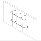 Arara Cabideiro Aramado Trilho Parede Closet Loja Br 2,20 M