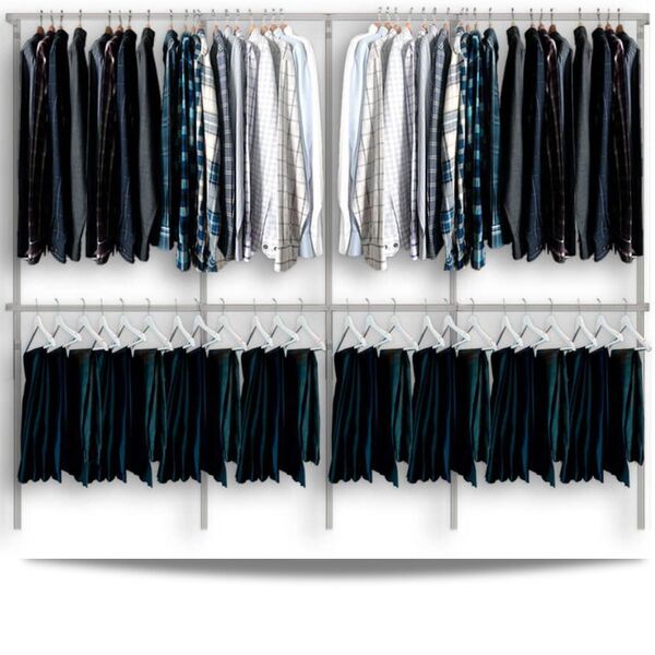 Arara Cabideiro Aramado Trilho Parede Closet Loja Br 3,10 M