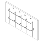 Arara Cabideiro Aramado Trilho Parede Closet Loja Br 3,70 M