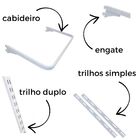 Arara Cabideiro Aramado Trilho Parede Closet Loja Br 4,00 M