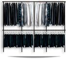 Arara Cabideiro Aramado Trilho Parede Closet Loja Pt 3,10 M