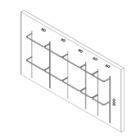 Arara Cabideiro Aramado Trilho Parede Closet Loja Pt 4,00 M