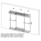 Arara Cabideiro Aramado Trilho Sapateira Maleiro 2,20m Br