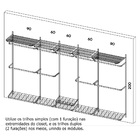 Arara Cabideiro Aramado Trilho Sapateira Maleiro 3,70m Br