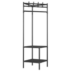 Arara Cabideiro De Canto Prateleira 2 Andares Sapateira Rack