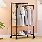 Arara Cabideiro Duplo Organizador Preto