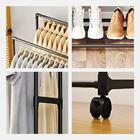 Arara Cabideiro Duplo Organizador Preto