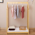 Arara Cabideiro Infantil Madeira Guarda Roupas Montessoriana