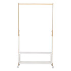 Arara Cabideiro Roupas Pinus Com Nicho Sapateira Mdf Branco