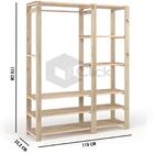 Arara Cabideiro Sapateira Estante 6 Prateleiras Dupla